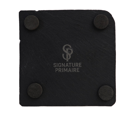 Sous-verre Ardoise Signature Primaire - Être Libre, c’est mon Origine.
