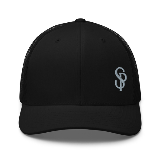 Casquette Trucker Retro - Noir et Cendre
