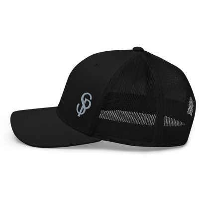 Casquette Trucker Retro - Noir et Cendre
