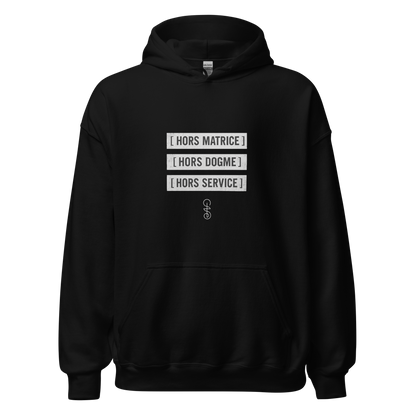 Hoodie Signature Primaire – Hors dogme, hors service